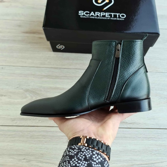Men\'s Leather Chelsea Boots | Zip-Up | Handmade main image 4